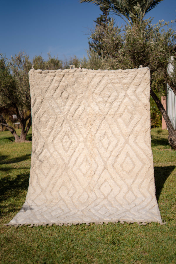 "RATEB": 298 x 195 cm Tapis Beni Ouarain 100% laine
