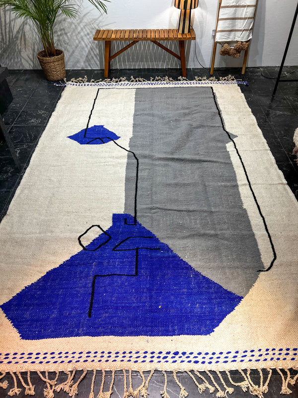 Tapis Kilim "ZINA" 283cm x 206cm : 100% laine