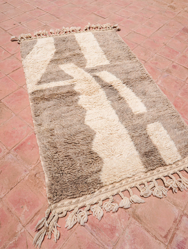 "NATUR" 171x107cm: Tapis Beni Ouarain 100% laine