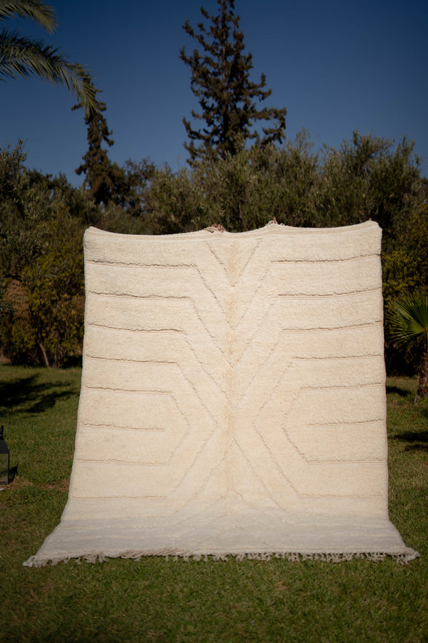 "HLIB": 291 x 212 cm Tapis Beni Ouarain 100% laine