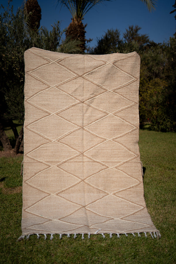 Kilim "CHEBKA": 100% laine 236 cm x 153 cm