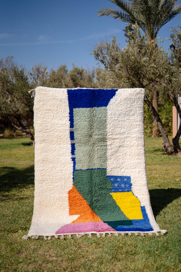 "TABLO" 236 x 160 cm: Tapis Beni Ouarain 100% laine