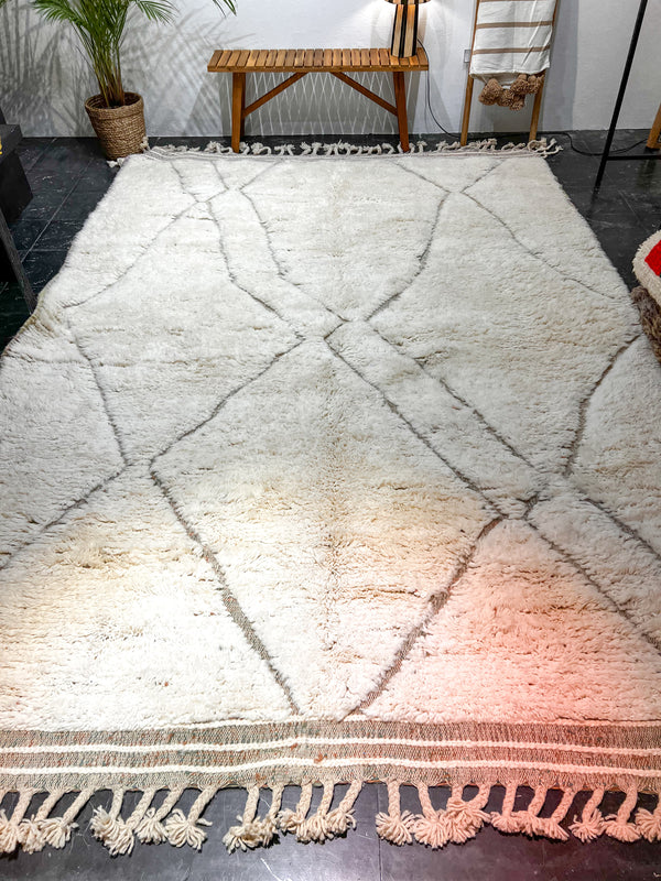 "CANDY": 322 x 224cm Tapis Beni Ouarain 100% laine