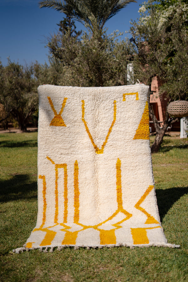 "SUNNY" 266 x 152 cm: Tapis Beni Ouarain 100% laine