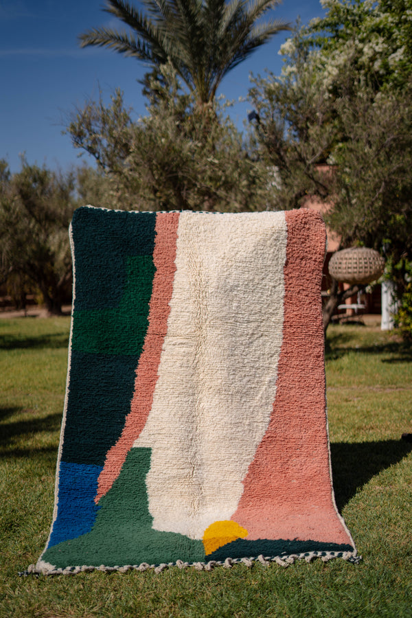 "NATURE" 252 x 166 cm: Tapis Beni Ouarain 100% laine