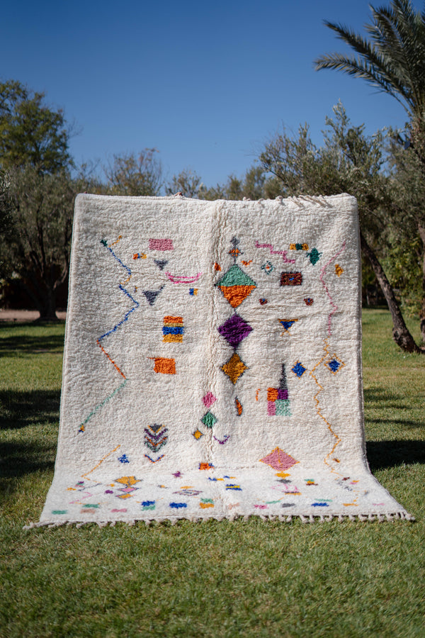 "PASTEL" 296 x 213 cm: Tapis Beni Ouarain 100% laine