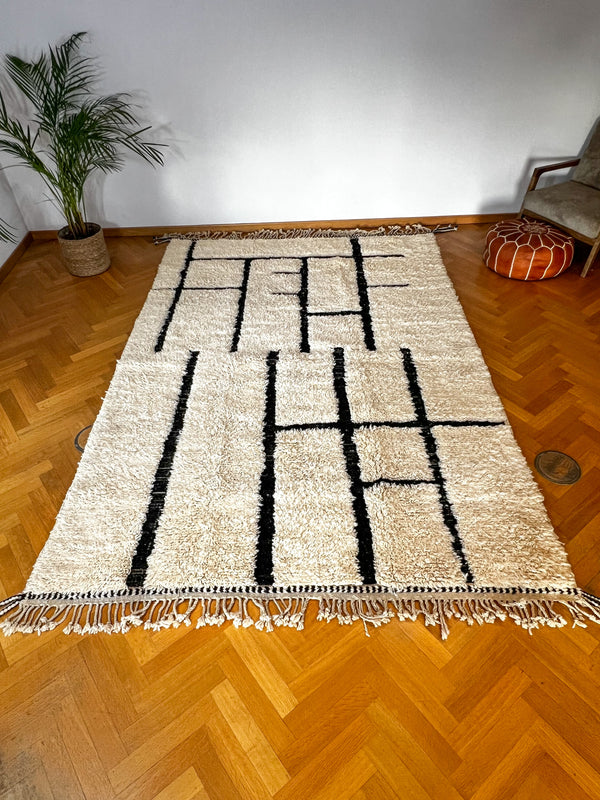 "NICHEN": Tapis Beni Ouarain 100% laine