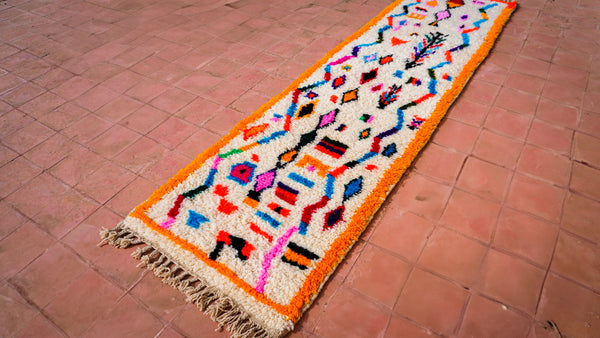 "SAYF" 272 x 80 cm: Tapis de Couloir Azilal 100% laine
