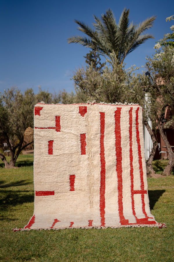 "TERACOTTA RIVER": 312 x 217 cm Tapis Beni Ouarain 100% laine