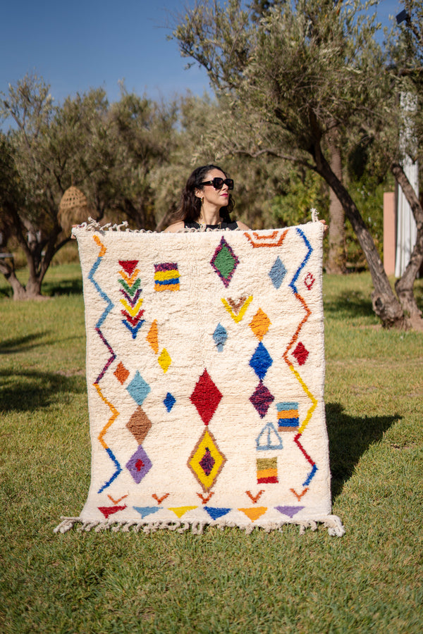 "AZILAL" 159x116cm: Tapis Azilal 100% laine